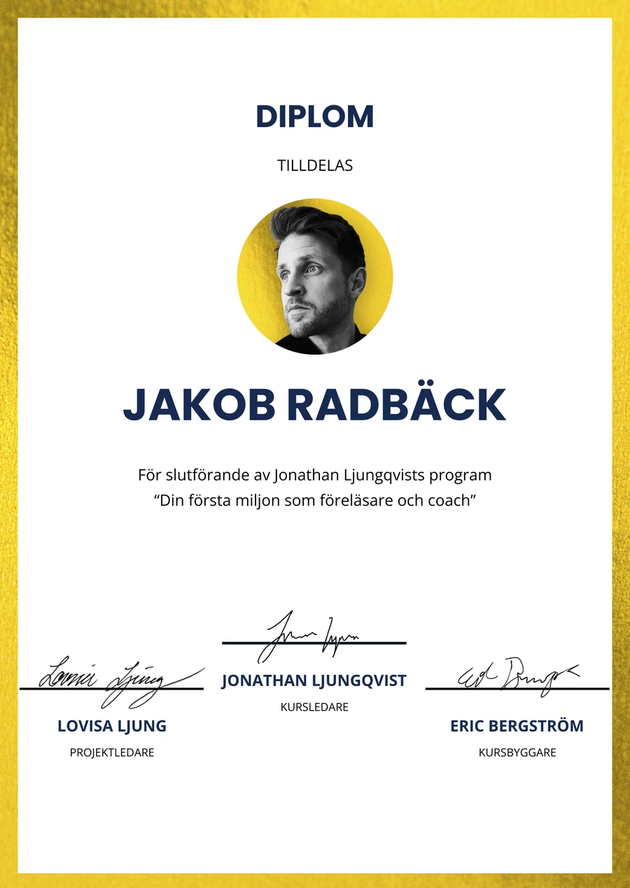 Diplom – Jakob Radbäck